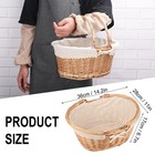 Large Multipurpose Wicker Basket With Handle 14 2  X 11  X 6 7  Liner