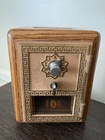 Vintage 1957 Post Office Box Door Repurposed Bank Safe Working Lockbox  read