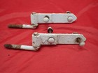 Pair Of Vintage Pintle W  6  Hinges Barn Gate Rustic Iron Shabby Chippy W  Latch
