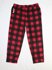  George Men s Flannel Pajama Lounge Sleep Pant Black   Red Plaid Size Large Nwt