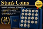 Complete Ike Eisenhower Dollar Set Of 23 Coins 1971-1978 Bu Uncirculated Dansco