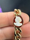 Vintage Cameo Bracelet Gold Tone 7   