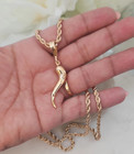 Gold Italian Horn Necklace For Men  3 5mm Gold Rope Chain  Italian Horn Diamond