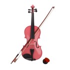 New 1 4 Acoustic Violin Case Bow Rosin Pink