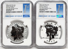 2 Coin 2024 Morgan Peace Reverse Proof Silver Dollar Set Rp70 Fdoi 1st In Hand