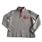 Patagonia Organic Cotton Quilted Snap T Pullover Sweatshirt Drifter Gray Women L