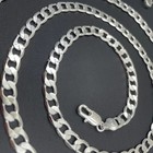 Solid 925 Sterling Silver Curb Chain Necklace Men Women Wedding Engagement Gift