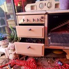 Vintage O keefe   Merritt Stove Oven 4 Legs Beige Enamel