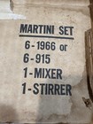 New Vintage Martini Set  Pitcher  12 Glasses  One Stir Stick  Never Been Used