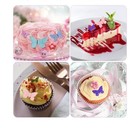 4pcs Silicone Butterfly Mold For Butterfly Fondant Candy Molds Cake Baking White