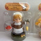 3 Vintage Solar Powered Dash Dancing Pilgrims And Turkey Thanksgiving Topper