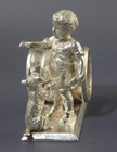 Antique  boy   Begging Dog  Figural Silver Plated Napkin Ring rogers Smith Co