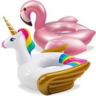  Unicorn flamingo Pool Float  2 Pack   Inflatable Swim Rings Beach Floaties 