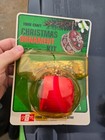 Fibre-craft Pearl Drum Red Satin Sequin Bead Vtg Christmas Ornament Kit 9149