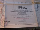 Vintage India And Burma Map National Geographic April 1946