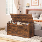 Hoobro Wooden Storage Chest Trunk Bed End Storage Bench Toy Box Organizer