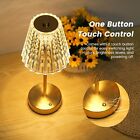 Gold Touch Table Lamp  Stepless Dimming Crystal Led Lamp W 3 Modes Rechargeable