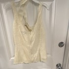 Isaac Mizrahi For Target Women   s Ivory Floral Lace V-neck Tie-back Cami 4