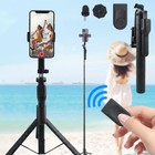 68  Wireless Bluetooth Selfie Stick Tripod Live Broadcasting Smartphone Holder
