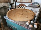 Beautiful Primitive Antique 11x21x3 25 Carved Wooden Oblong Primitive Doughbowl