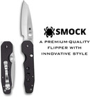 Spyderco Smock Folding Pocket Knife With 3  Cpm S30v Steel Blade And Carbon Fibe