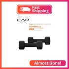 Cap Neoprene Dumbbell Pair  Non-slip Grip  Black  7 Lb
