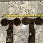 Vintage Set Of Barn   Pocket Door Rollers Sliders W  Brackets 