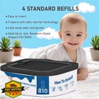 4 Pack Jumbo Square Bags Refill Compatible With Diaper Genie Compact  Select    