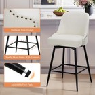 Bar Stools Set Of 4  26 18  Counter Height Swivel Stools With Thick Padded Se   