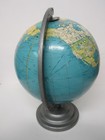 Weber Costello Peerless 8  Rotating Terrestrial Globe On Metal Tabletop Stand 