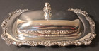 Vintage Webster Wilcox Oneida Butter Dish With Glass Insert And 2 Spoons Unused