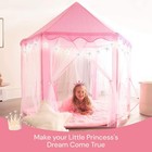 Playvibe Princess Tent For Kids  Includes Rug   Led Star Lights 55 X 53 Inch
