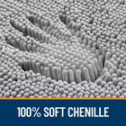 Olanly 2pc Chenille Bath Rug Set  Soft Absorbent Mat   U-shaped Toilet Cover
