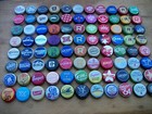 88 Lot Assorted Beer Bottle Cap s All Diffrent  no Dents   crafts 