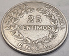 1937 Costa Rica 25 Centimos Coin  low Mint Only 1 6 Million  Us Seller Km  175