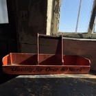 Watkins Products Wood Store Display Tote Crate Red black Spices   Extracts