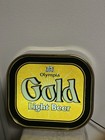 Vintage 80s Olympia Gold Light Beer Lighted Sign Plug-in 120v Plastic gold black