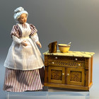 Debra Hammond Artisan Porcelain Doll Victorian Servant Miniature Dollhouse 1 12