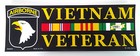 101st Airborne Vietnam Veteran  9-3 4  us Army Military Bumper Sticker Bm0060 Ee
