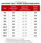 Big   Tall H2o Sport Tech Short Sleeve Swim Shirt - Loose Fit 2xl - 5xlt Upf 50 