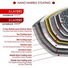 Marble Wok Non-stick Cooking Frying Pan Pot 5 Layer Marble Wok Cookware