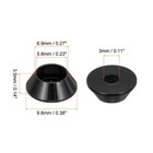 20pcs M3 Cone Cup Washers anodized Aluminum Gaskets For Screw Rc Black