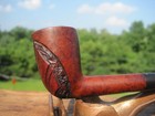 Dorset Italian Bruyere Carved Dublin Sitter Smoking Estate Pipe 5 5  L