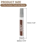 Furniture Repair Wood Markers  2 Pcs Grey Touch Up Filler Sticks  Oil Based