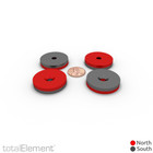 1 25 X 1 4 Inch Neodymium Rare Earth Countersunk Ring Magnets N52  2 Pack 