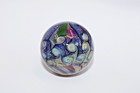 Hanshaw Jack 2000 Blue Green Red Swirls Art Glass Marble 1 45  Wide 59 7g