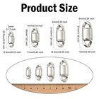 4pcs 316 Surgical Stainless Steel Clasps  Oval Silver Color Clasps For Diy