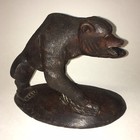 Vintage Carved Wood Bear Figure 5 1 2   