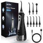 Sejoy Cordless Water Flosser Dental Oral Irrigator Floss Teeth Cleaner 8 Jet Tip