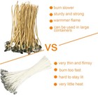 50 Pcs 8 Inch Hemp Candle Wicks Kit  2 5mm Beeswax Candle Wicks For Diy Bulk    